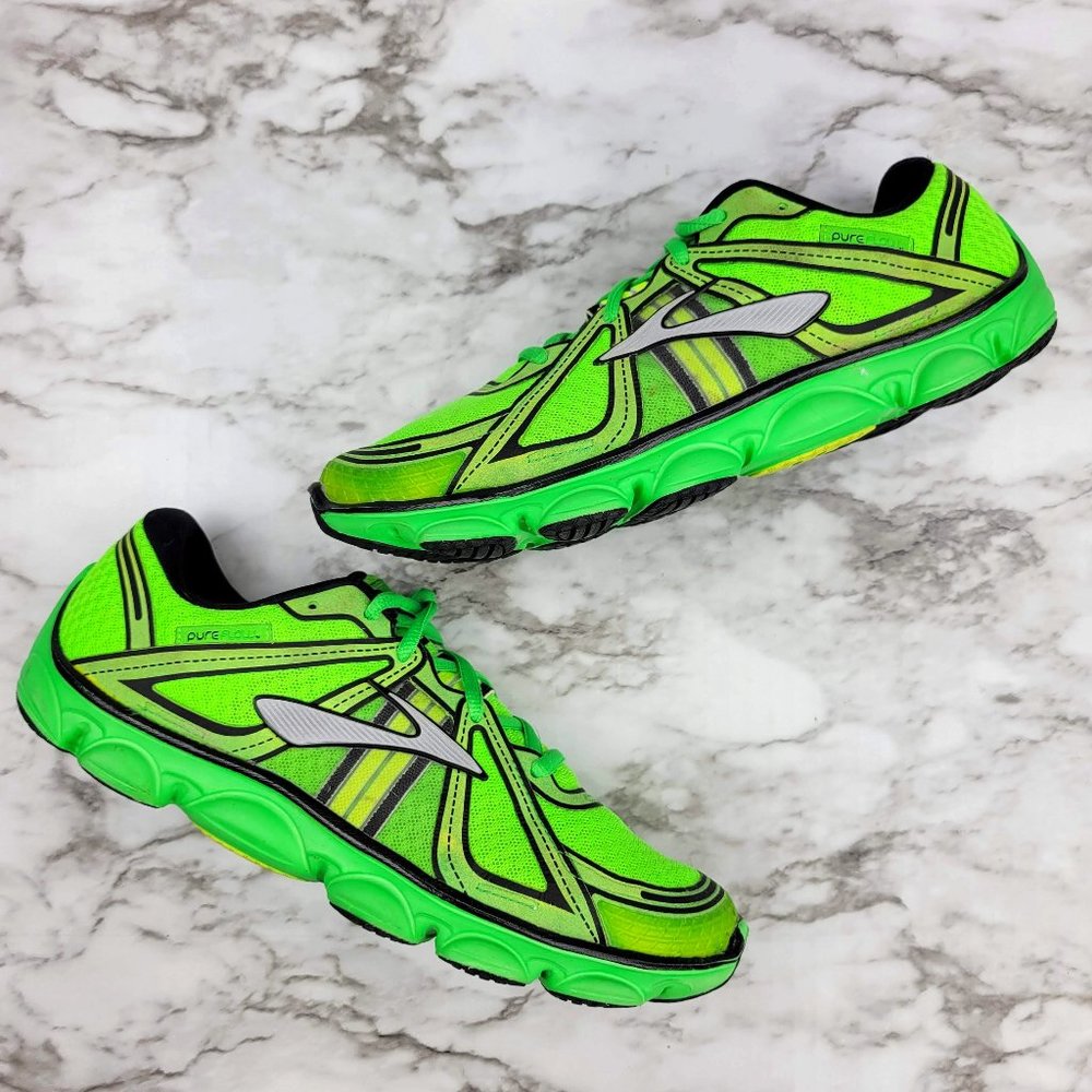 Brooks PureFlow Running Sneakers Green 7 - Picture 3 of 8
